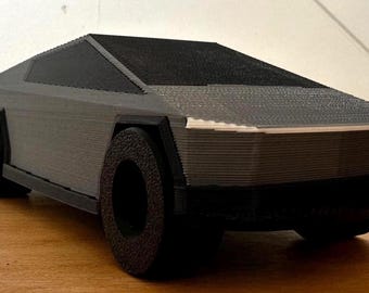 Low Poly Tesla Cybertruck Inspired Desktop Display Model Car