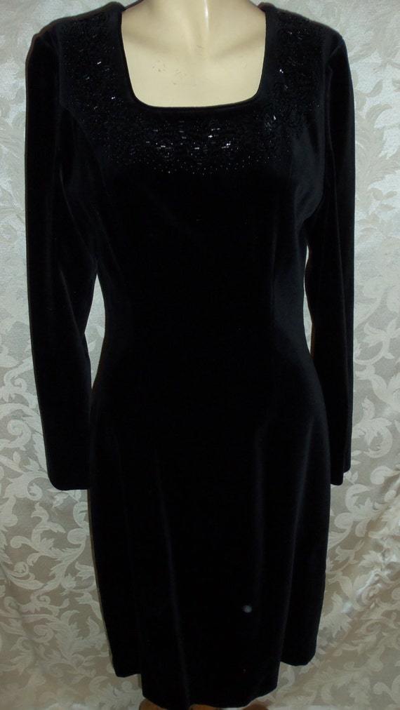 velvet beaded dress