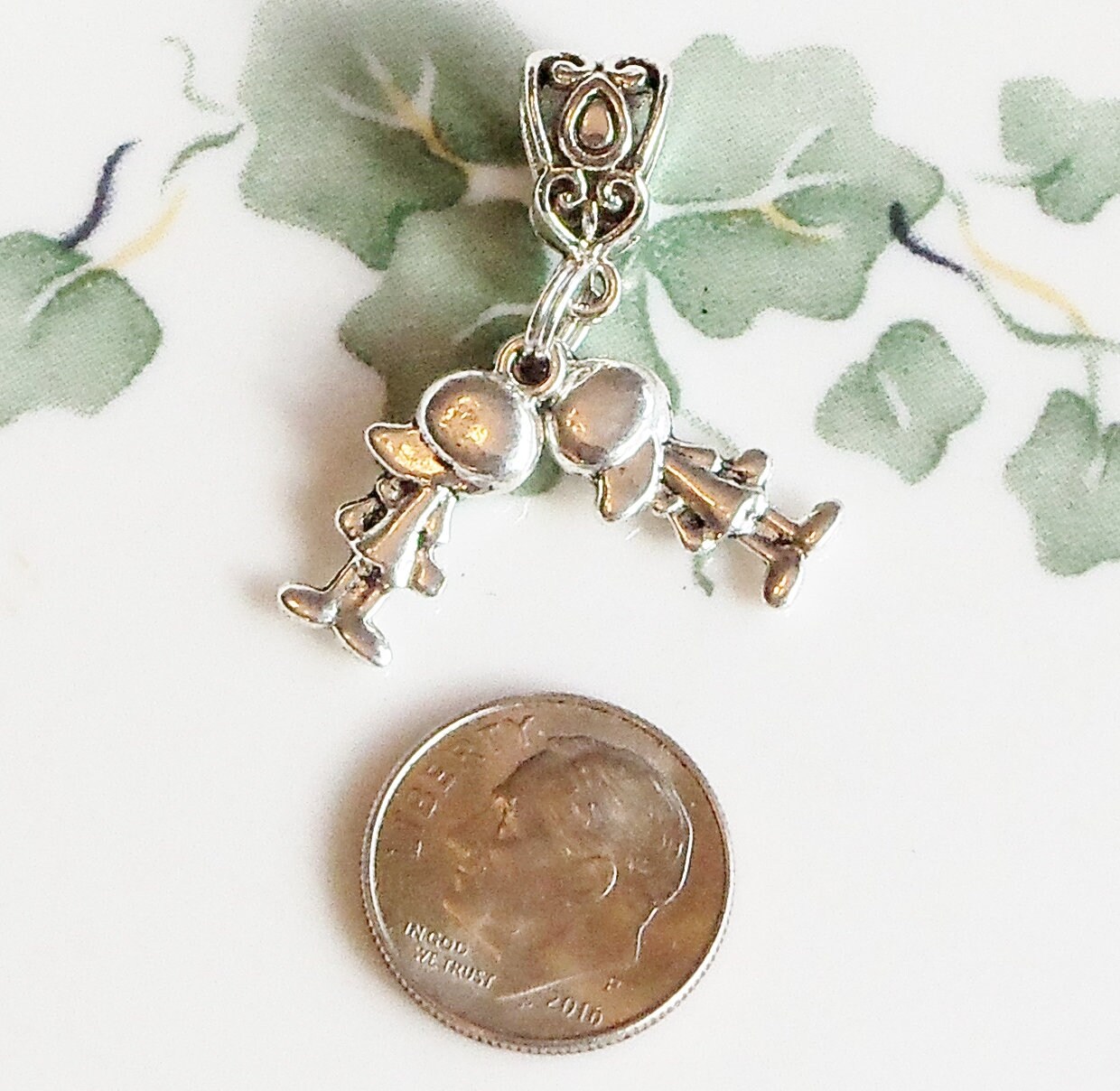 Twins Brothers Friends Sons DANGLE Bead Charms for Pandora or European ...
