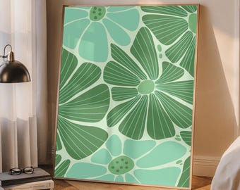 Impresión floral vintage: Arte mural botánico estilo cottagecore (descarga digital)