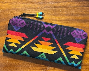 Wolle ungefüttert Clutch groß / Reisen Helle Coyote Butte Handgefertigte Pendleton Wollstoff Mühle Stoff