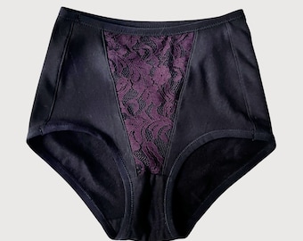 Organic Cotton High Waisted Briefs | Fleur d'Eve Lace Panties