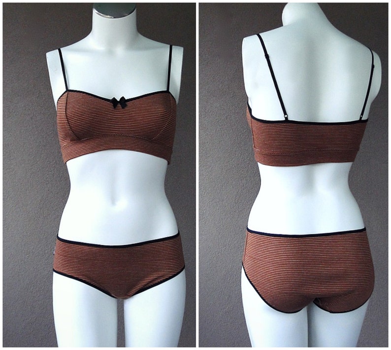 Wool long bralette merino wool lingerie made to order bra Etsy