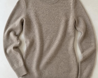 Merino Wool Sweater Women, 100% Wool Crewneck Top, Lightweight Merino Sweater, Women’s Knit Pullover, Natural Wool Clothing