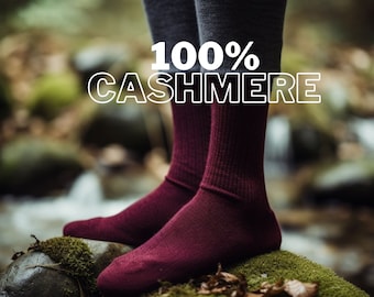 100% Cashmere Socks | Warm pure cashmere socks | Fleur D'Eve by Econica