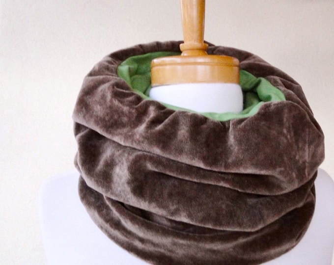 Organic Cotton Scarf Neck Warmer Mink Brown Etsy