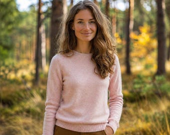 Summer Merino Wool Sweater Top: Women's Knit Sweater