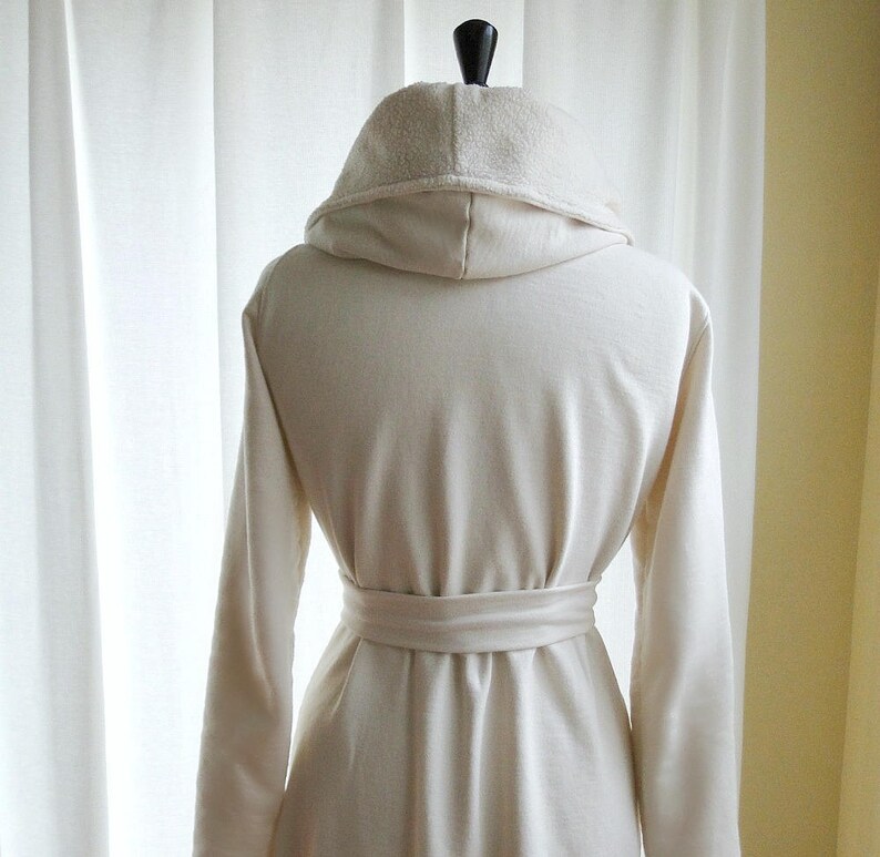 Womens long robe bamboo french terry bathrobe made to Etsy