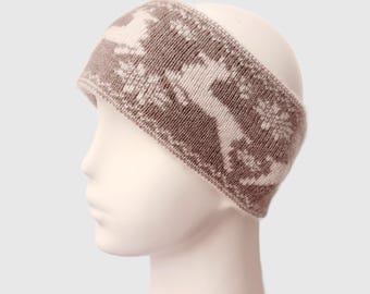 Cashmere double knit headband | Warm natural cashmere headband | Fleur d'Eve by Econica