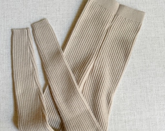 Cashmere High-Waisted Leggings: Winter Warm Wool Pants