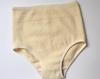 100% Merino Wool French Brief, Women's Wool Underwear, Full Coverage Panties, Extra Small, Handmade in Canada