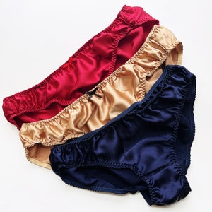 4 Pack Satin Nylon Panties 