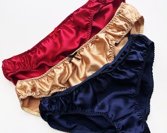 Women&#39;s silk satin bikini brief | Silk underwear | women&#39;s silk panties brief | silk bikini panties for women