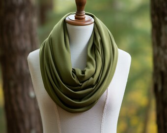 Oversized Merino Wool Infinity Scarf | Wool Neck Wrap 8 Colors | Fleur d'Eve by Econica