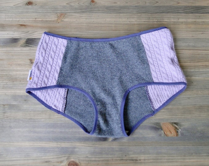 Cashmere Panties Cashmere Underwear Lingerie Grey and Lavender