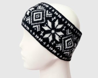 Cashmere Headband Nordic style | Double knit warm headband | Fleur d'Eve by Econica