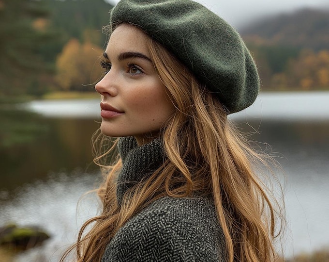 FLASH Sale Wool Beret  | French Style Hat | Fleur d'Eve by Econica