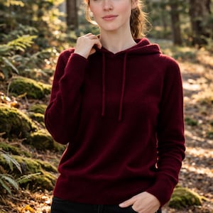 Suéter con capucha de cachemira / Sudadera con capucha de cachemira para mujer