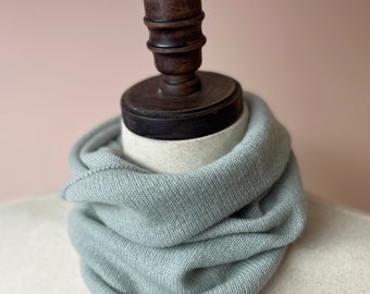 100% Cashmere Neck Warmer in Sage Green | Neutral Cashmere Neckwarmer | Fleur d'Eve by Econica