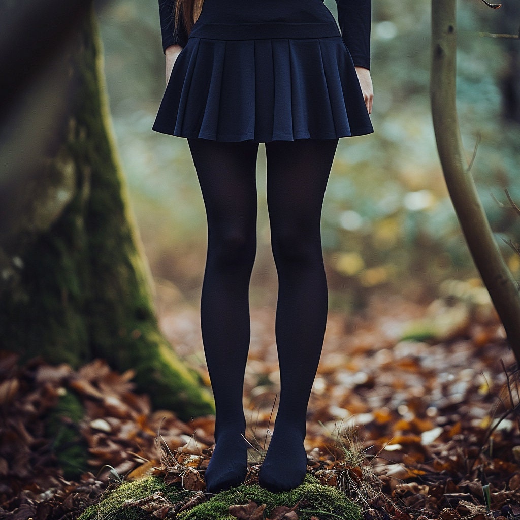 Black sweater tights clearance