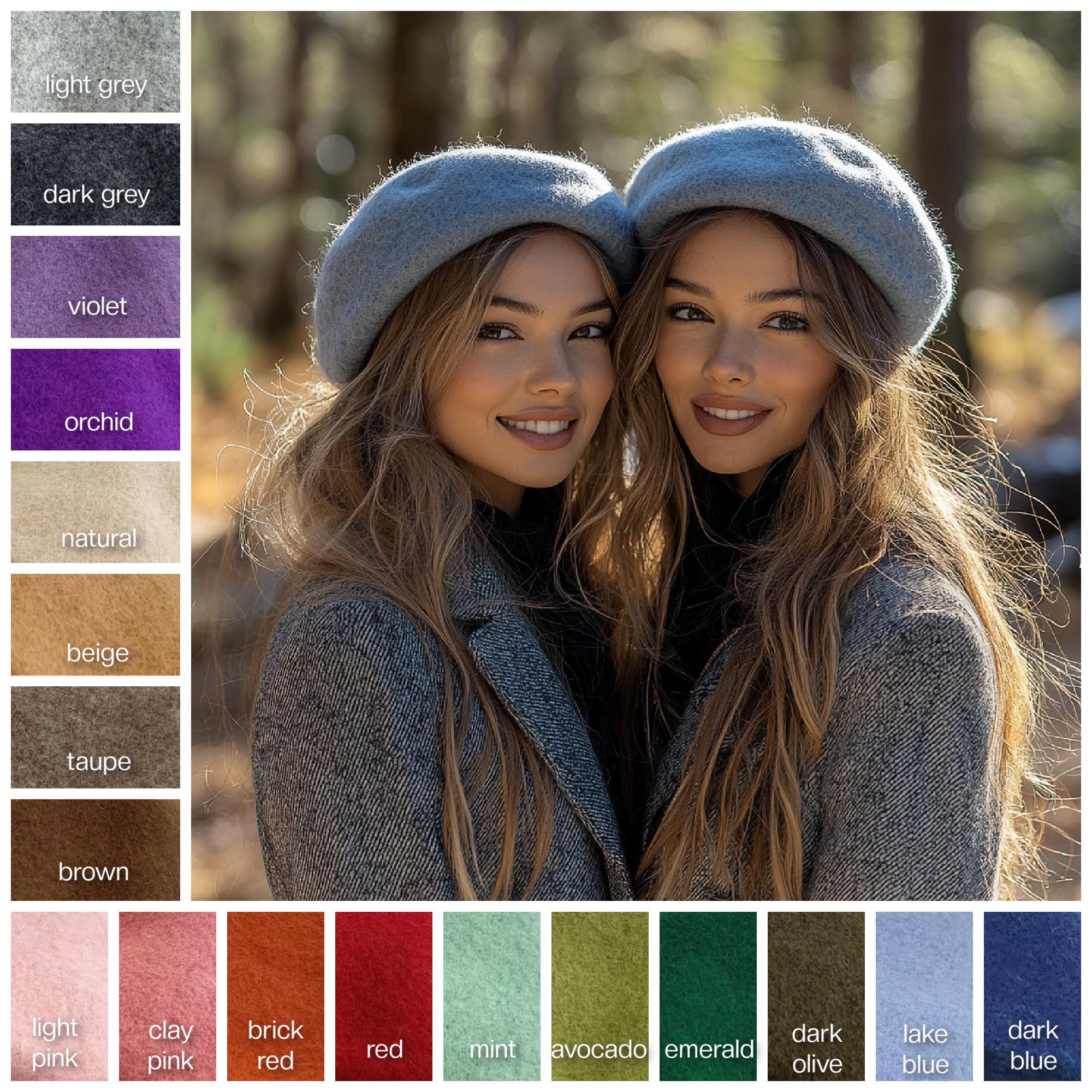 FLASH Sale Merino Wool Beret | French Style Felted Wool Hat