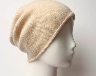 FLASH Sale Natural Cashmere beanie with rolled hem | 8 Colors | Women’s knitwear | Fleur d'Eve by Econica