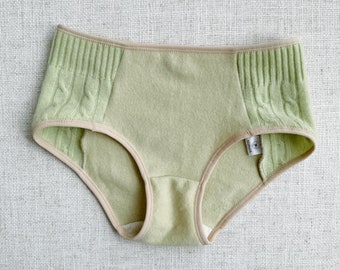 Full Coverage Cashmere underwear brief Women's Medium | Ready-To-Ship | Fleur d'Eve by Econica