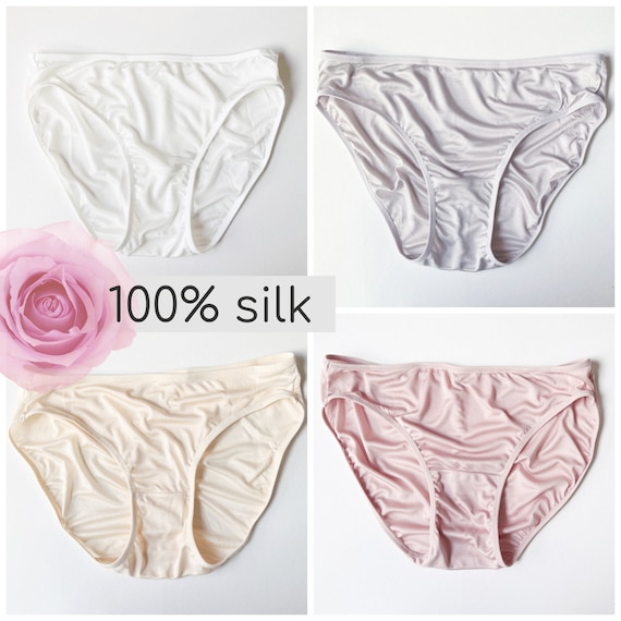 100% Silk Underwear Women's Silk Panty Briefs Silk Bikini Panties for Women  