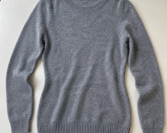 Pure Merino Wool Sweater Women, Lightweight Crew Neck Pullover, Soft Wool Knit Top, Long Sleeve Sweater, Fall Winter Layering Top