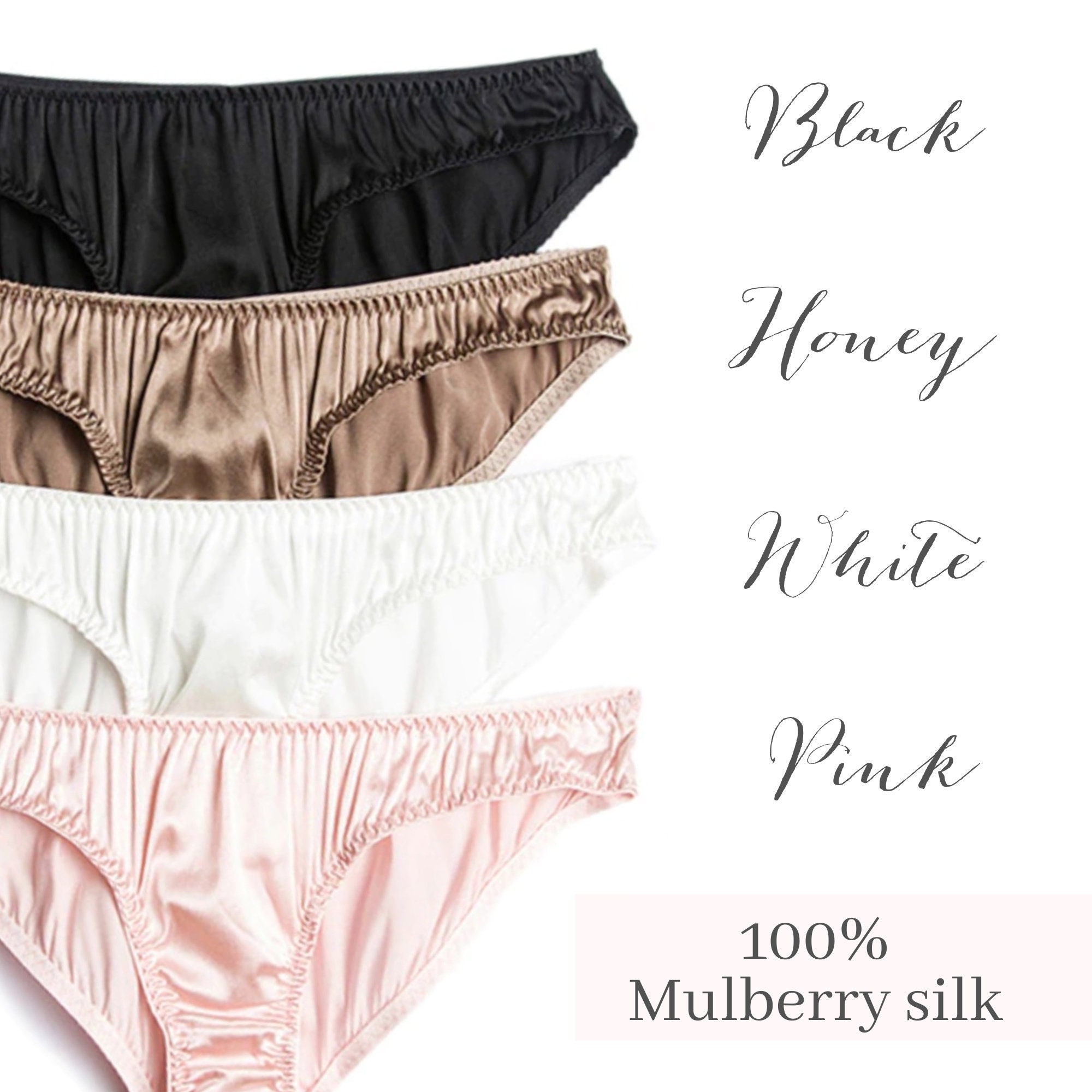 ROSEWARD 100% Mulberry Silk Underwear for Women 19 Momme Pure Silk