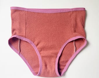 100% Merino Wool French Brief, Women's Wool Underwear, Full Coverage Panties, Size Medium, Handmade in Canada