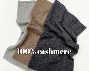 100% Cashmere Neck Warmer | Neutral Cashmere Neckwarmer | Fleur d'Eve by Econica