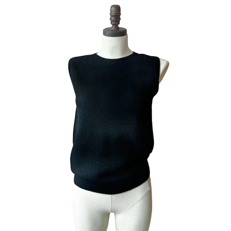Merino Wolle Ärmelloses Top | Damen Strick-Crewneck Bild 8