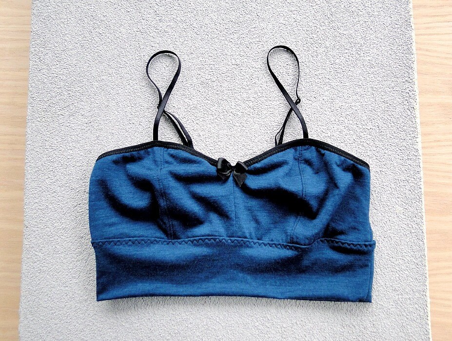 Wool long bralette merino wool lingerie made to order bra Etsy