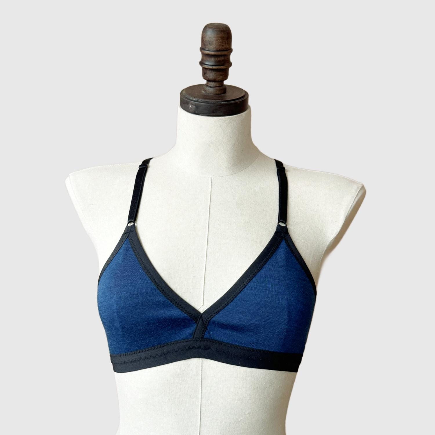 Merino Wool Bra | Econica Lingerie, Adjustable Straps - Etsy