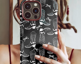 Western Phone Case, Cowgirl iPhone Cases, Samsung Galaxy S25 Ultra, Coquette Bow Phone Case, Country Phone Case, Western Accessories Gift