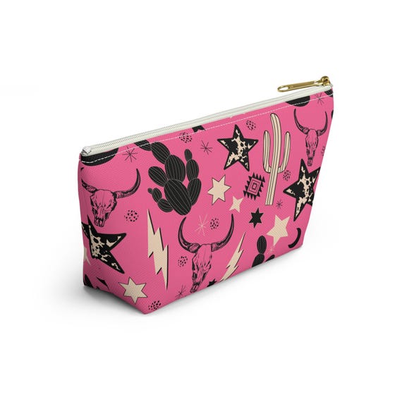 TGBJE Barrel Racer Make-up-Tasche – Western-Design, 17x23,5x5,1 Cm, Canvas, Für Cowgirls & Pferdefans
