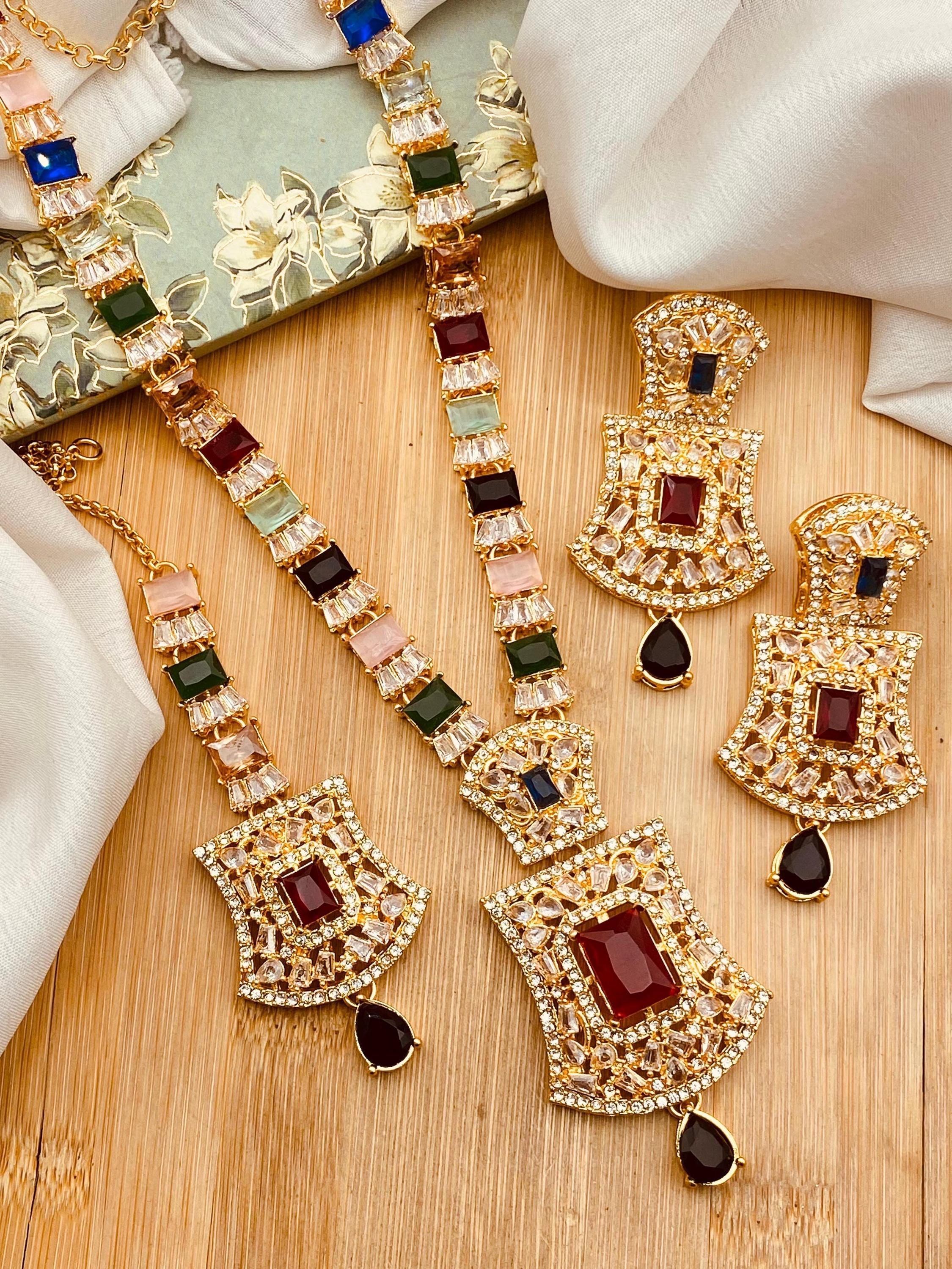 Necklace mala set Pakistani Indian bridal jewelry, Bollywood Jewelry, Sabyasachi Bollywood jewelry