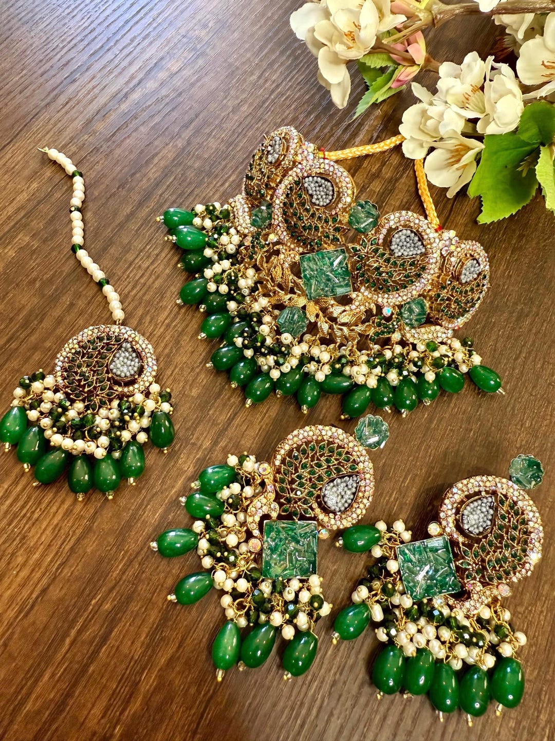 Pakistani Indian Jewelry Turkish Choker Set, Bridal Jewelry Pakistani Indian Jewelry Turkish Choker Set, Bridal Jewelry