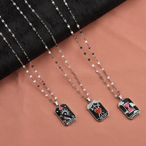 Collar con dije gótico de tarot de plata, joyería celestial delicada hecha a mano, collar de sol con carta de tarot, colgante de estrella dorada, el mejor regalo de accesorio