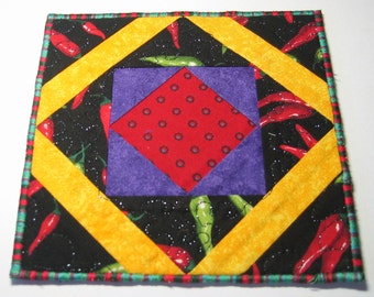 Chilli plate mat (red center)