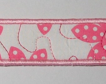 Pretty in pink bookmark - long - soft pink trim