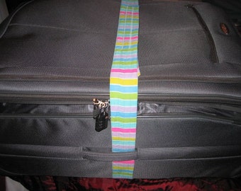 Striped luggage wrap
