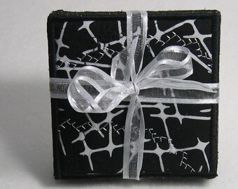 Black and white coasters - set of four