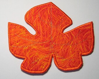 Medium grape leaf-shaped plate mat (orange)