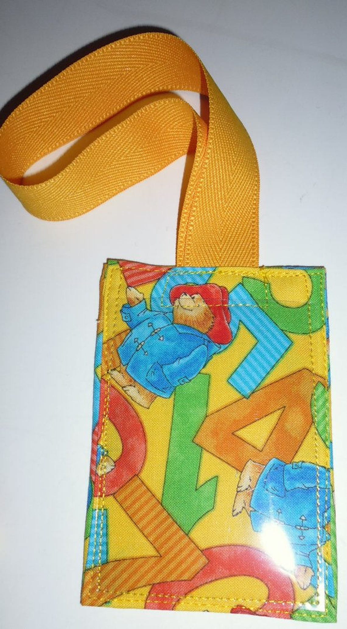 Paddington Bear and Numbers Luggage Tag With Gold Strap - Etsy