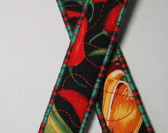 Chilli pepper bookmark - red and green trim