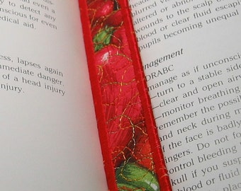 Pepper bookmark -- red trim (narrow)