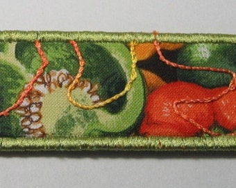 Pepper bookmark -- green trim