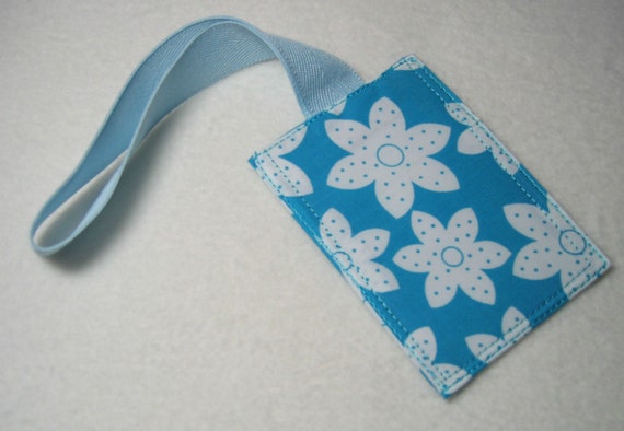 flower luggage tag